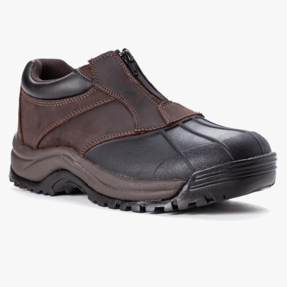 Propet Men's Black and Brown Waterproof Boots